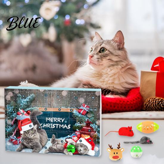 Interactive Pet Toys Toy Advent Calendar 24-Day Christmas Countdown Cat or Dog Set for Pets Safe