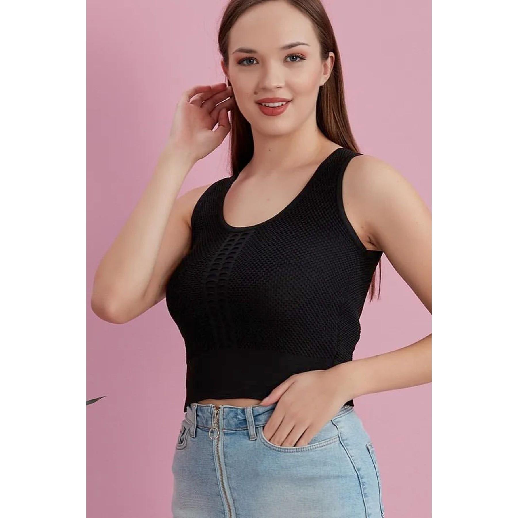 

Майка без рукавов с кружевным дизайном One Size зеленый свет