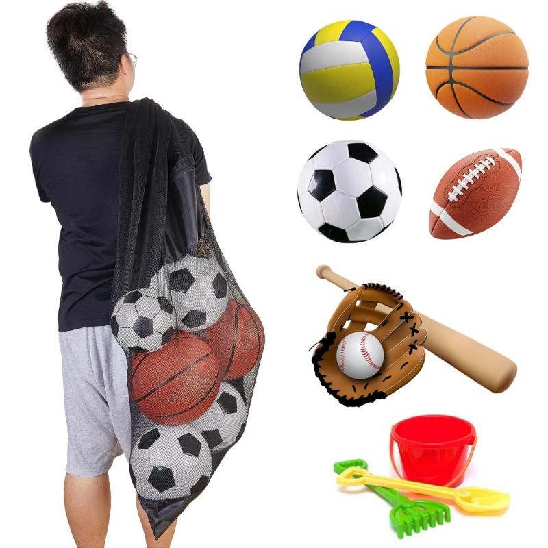 Basketball Mesh Net Bag Football Mesh Bag Mesh Sports Ball Bags Sport Ball Carry Bag Team Balls Net Bag Nylon Net Bags