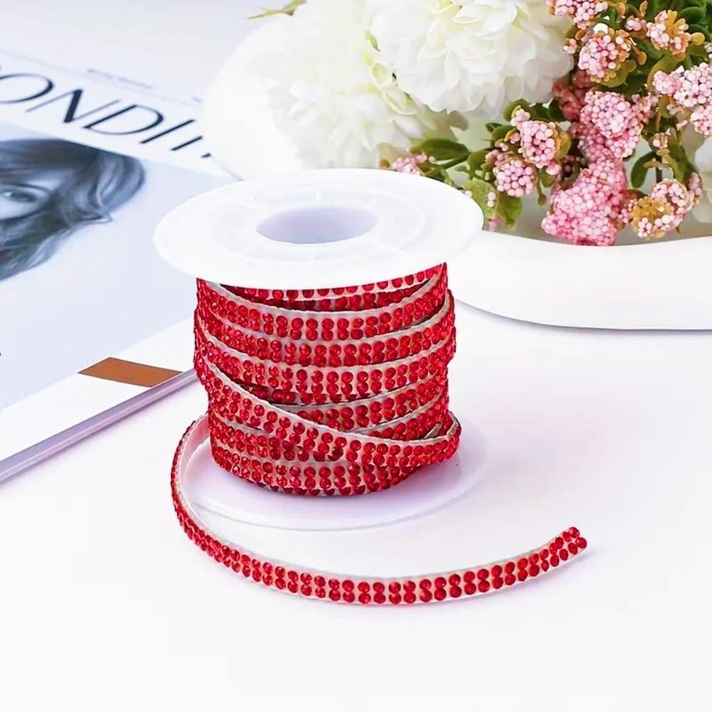 5M Self Adhesive Crystal Rhinestone Sticker 5mm Width Crystal Motif Self Adhesive Rhinestone Multicolour Adhesive Diamond