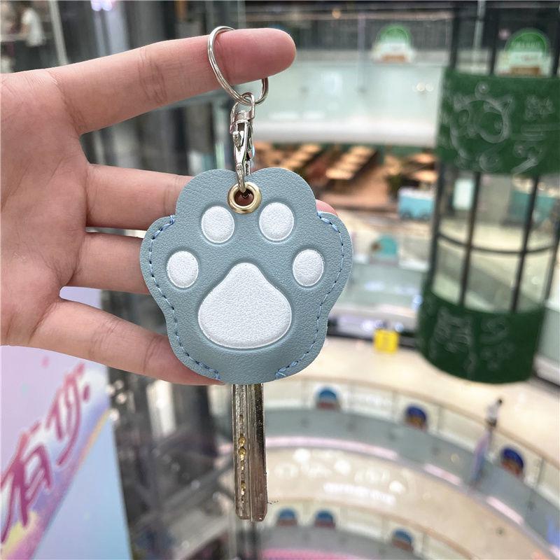 Personalized Cat Paw Keychain: Cute Women's Access Card Holder & Key Cover for Home and Vehicle