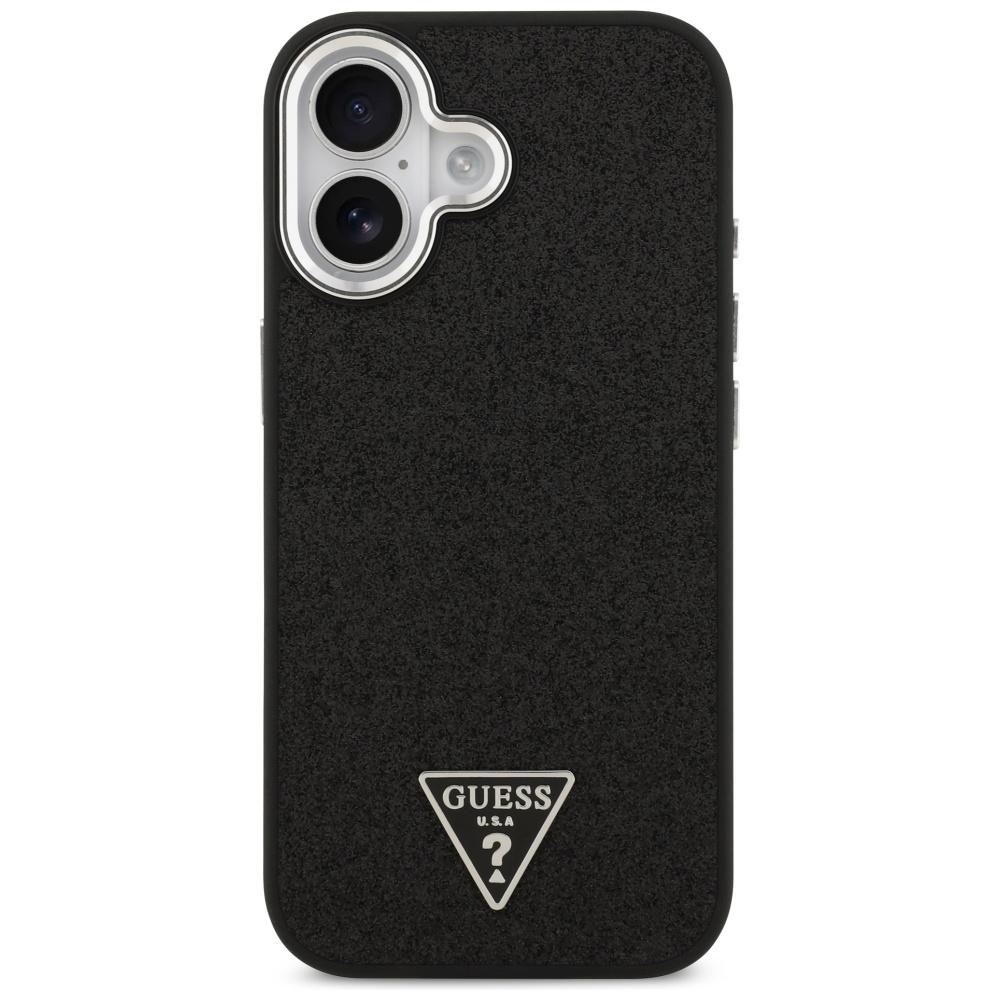 Guess Glitter Triangle Logo MagSafe Case for iPhone 17 Black