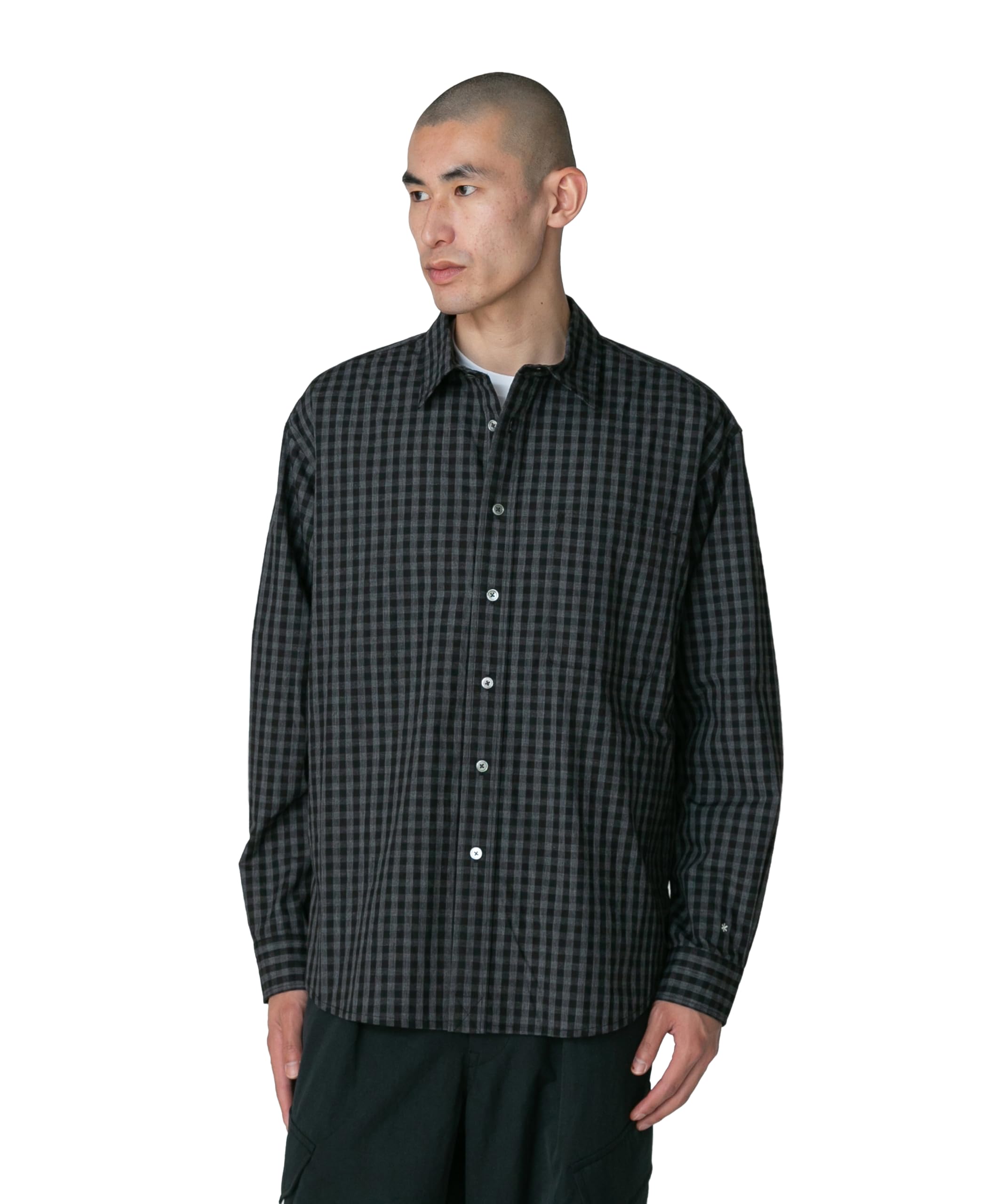 

Snow Peak Gingham Check Shirt Long and Sizes M SH-25SU103, Sleeve, Men s Women s, Black, CH,
