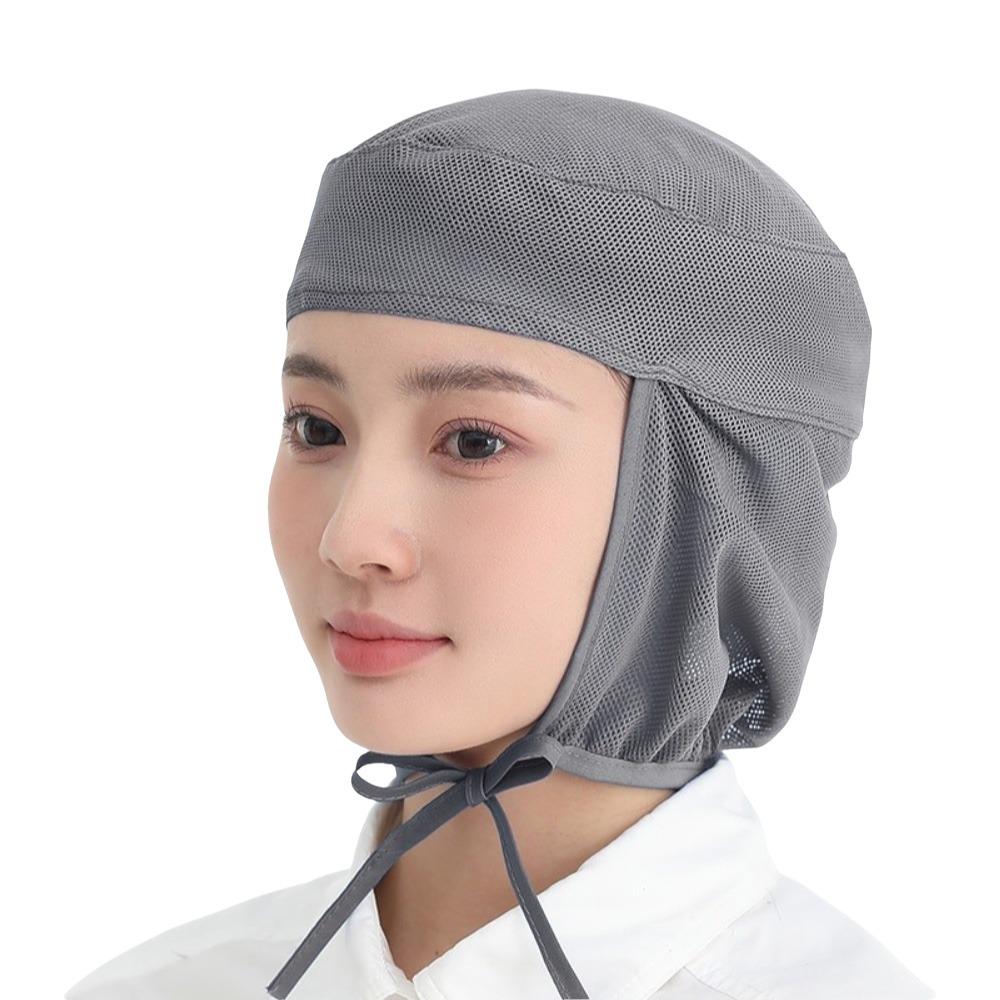 Breathable Mesh Chef Work Hat Elastic Back Food Service Cap Mesh Hair Cover  Restaurant Kitchen