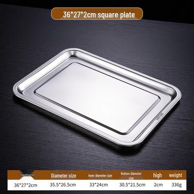 Food Grade 304 Stainless Steel Serving Tray