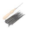 Wool Felting Tool Kit Wood Handle Stainless Steel Felting Needles Felting Supplies (Black Bottle)