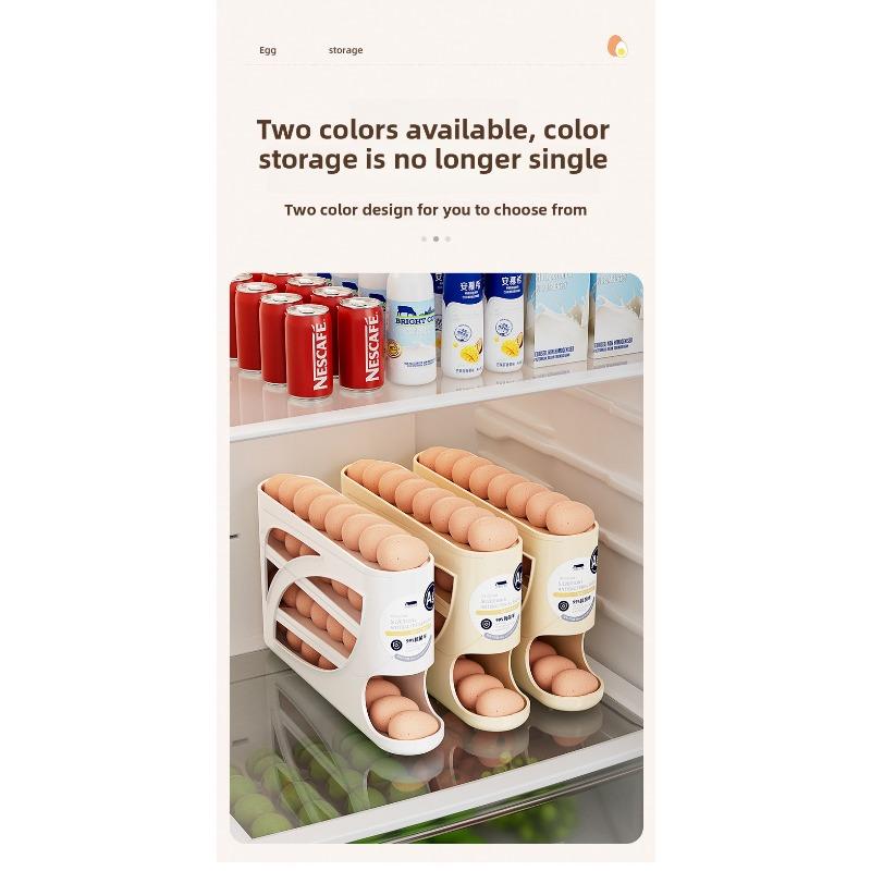 

Органайзер для яиц Slide and Roll молочный белый