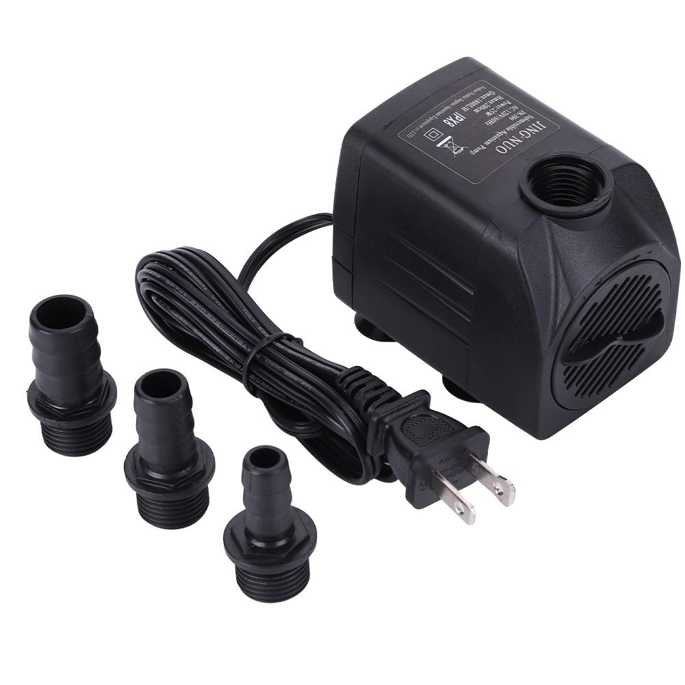 Pompa Fontannowa 1800L/H z 3 Dyszami 25W Mała Pompa Wodna Cicha Zewnętrzna Pompa Wodna do Akwarium Hydroponiki Stawu