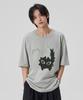 ASTRAL PROJECTION [Miyu Cat] Cotton Loose Fit Short Sleeve T-Shirt_Dusty Mint