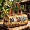 TEMU Quilted Travel Bag Fashion Print Womens Yoga Tote Gym
