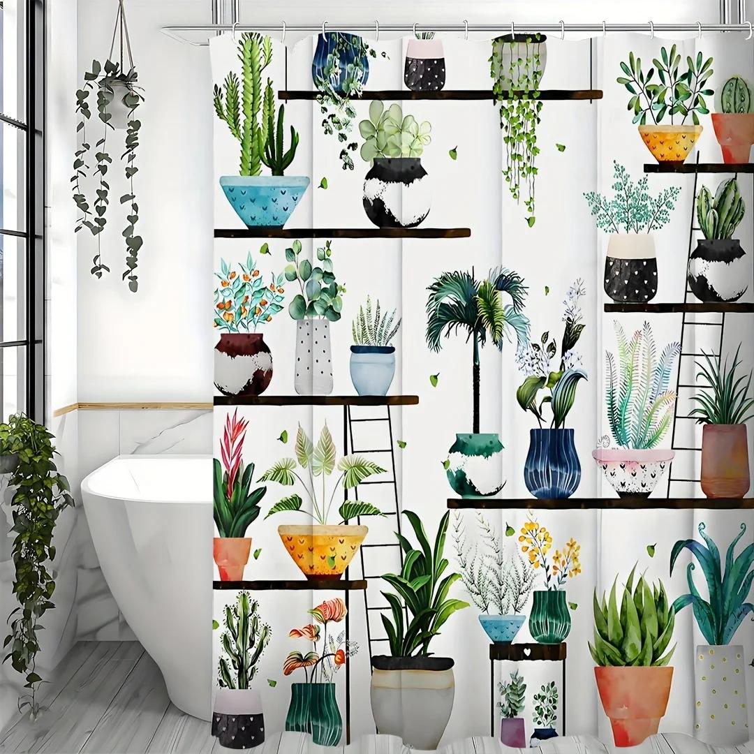 Богемная Цветочная Занавеска для Ванной Комнаты Красочный Бохо Цветочный Принт Красивая Яркая Полиэстеровая Ткань Занавеска для Душа для Ванной Комнаты W90xH180cm