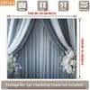 Grey Drape Backdrop with White Flowers for Wedding, Reception and Ceremony