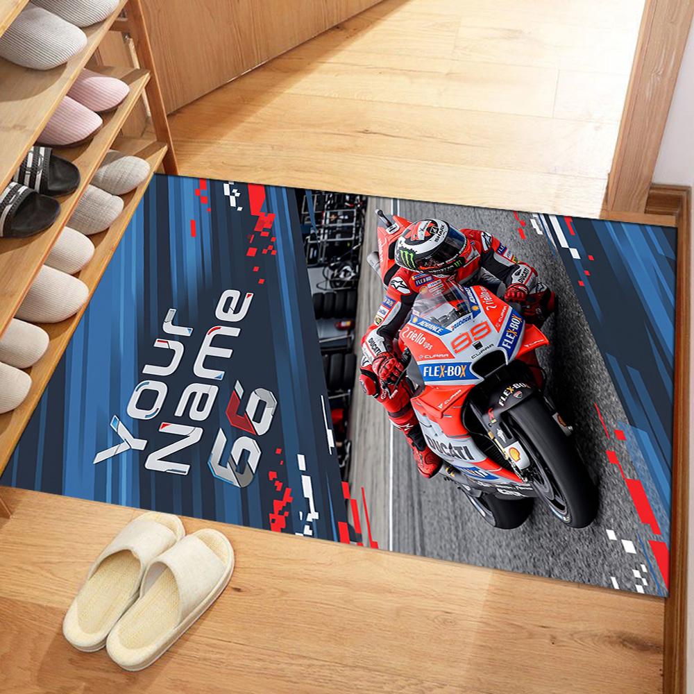 Jorge Lorenzo Customized Name Floor Rug Office Rug Suitable For Study Room Living Rooms Balcony Playrooms Antislip Rug Decorate Offices