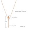 Kinel Zircon Matchstick Pendant Necklace For Women Rose Gold Color Party Fine Jewelry Gift