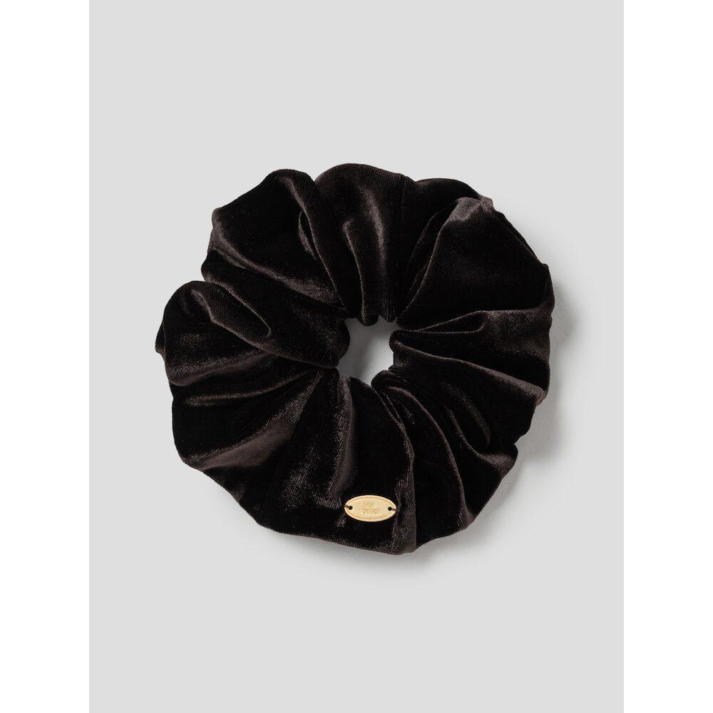 

Бархатная резинка для волос коричневая (195896Wy1D)