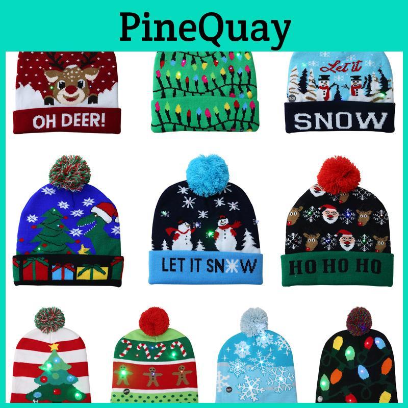 Vibrant Led Knit Christmas Hat For Men And Women With Superior Warmth