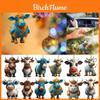 Colorful Cartoon Bull Acrylic Flat Car Hanging Ornament For Christmas Tree Decor
