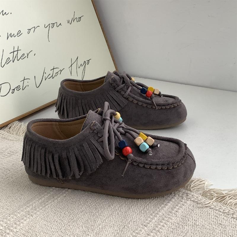 New Product Hot Sale Autumn New Retro Tassel Heightening Versatile Soft Sole Casual Shoes 5266