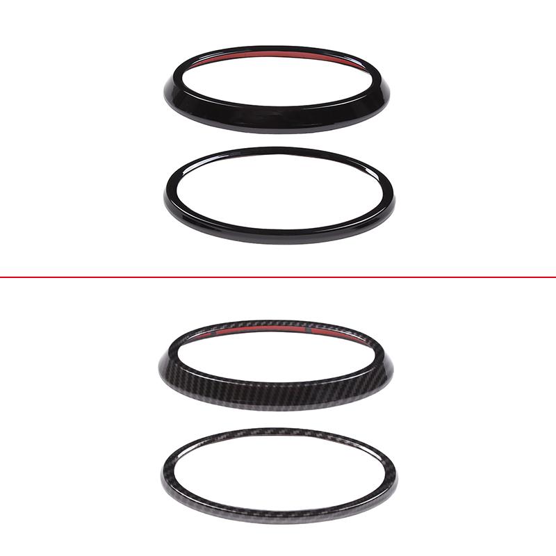 2ks/set Auto Lesklá černá Přední Zadní Logo Obvodový kroužek Exteriérová dekorace Příslušenství pro Subaru XV