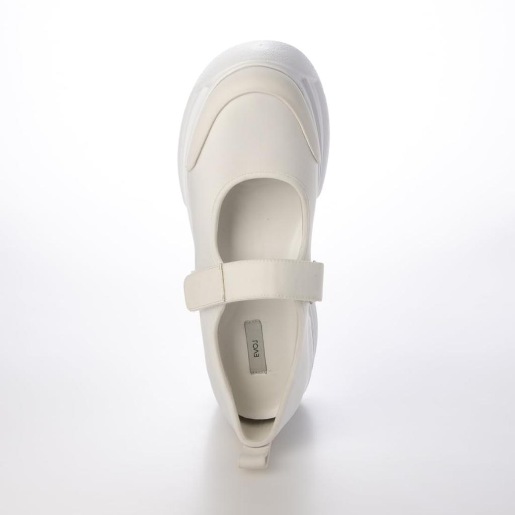 Evol Women's Driving Shoes, Lightweight, Air-Sole Platform Merry Jean, Sizes XS-LL, White, Large