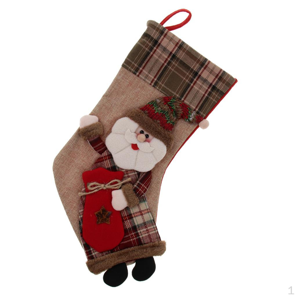 Christmas Decoration Stocking, Non-woven Fabric, Santa, Elk, Snowman