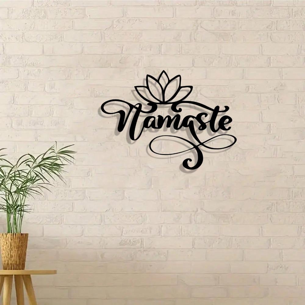 Lotus Prayer Metal Wall Decor for Home Gym Yoga Meditation Christmas