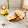 Cute Baking Bread Plush Pineapple Pie Doll Bread Machine Doll Ornaments Food Doll Gift Bag Pendant