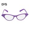Unisex Glasses Retro Kitty Eye Frame Transparent Lens Clear View Strong Hinge Halloween Cosplay Glasses Parties Clubs Eyewear