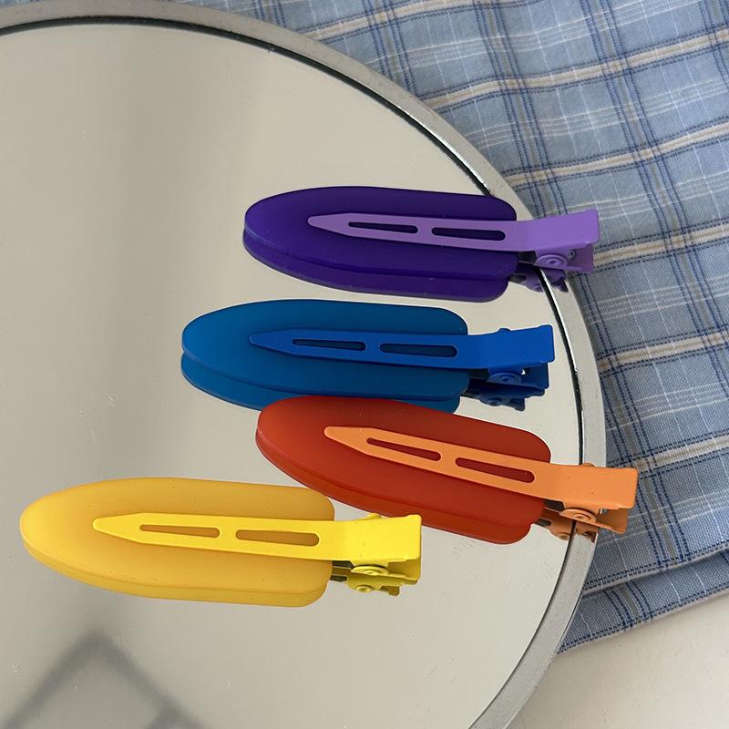 Seamless Barrettes Women's Jelly Small Shovel Frosted Duckbill Clip Forehead Side Clip Bang Clip