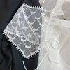 Sweet Triangle One-Piece Belted Overlap Lace Skirt Apron  Lace Trim Half Skirt Butt Curtain Spring Headscarf Accessories