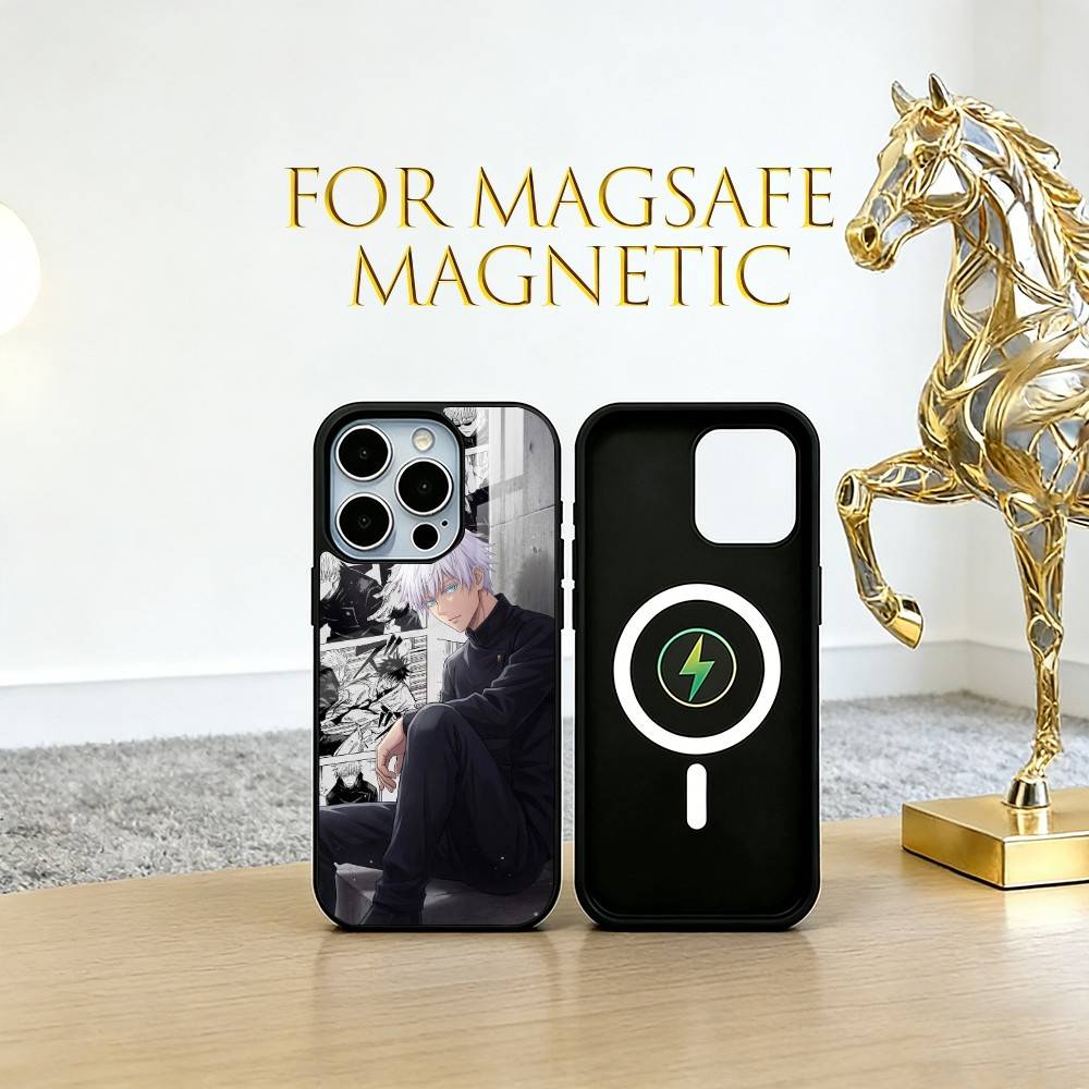 Satoru Gojo Phone Case For iPhone17,16,15,14,13,12,11 Plus,Pro Magnetic For Magsafe Wireless Charging