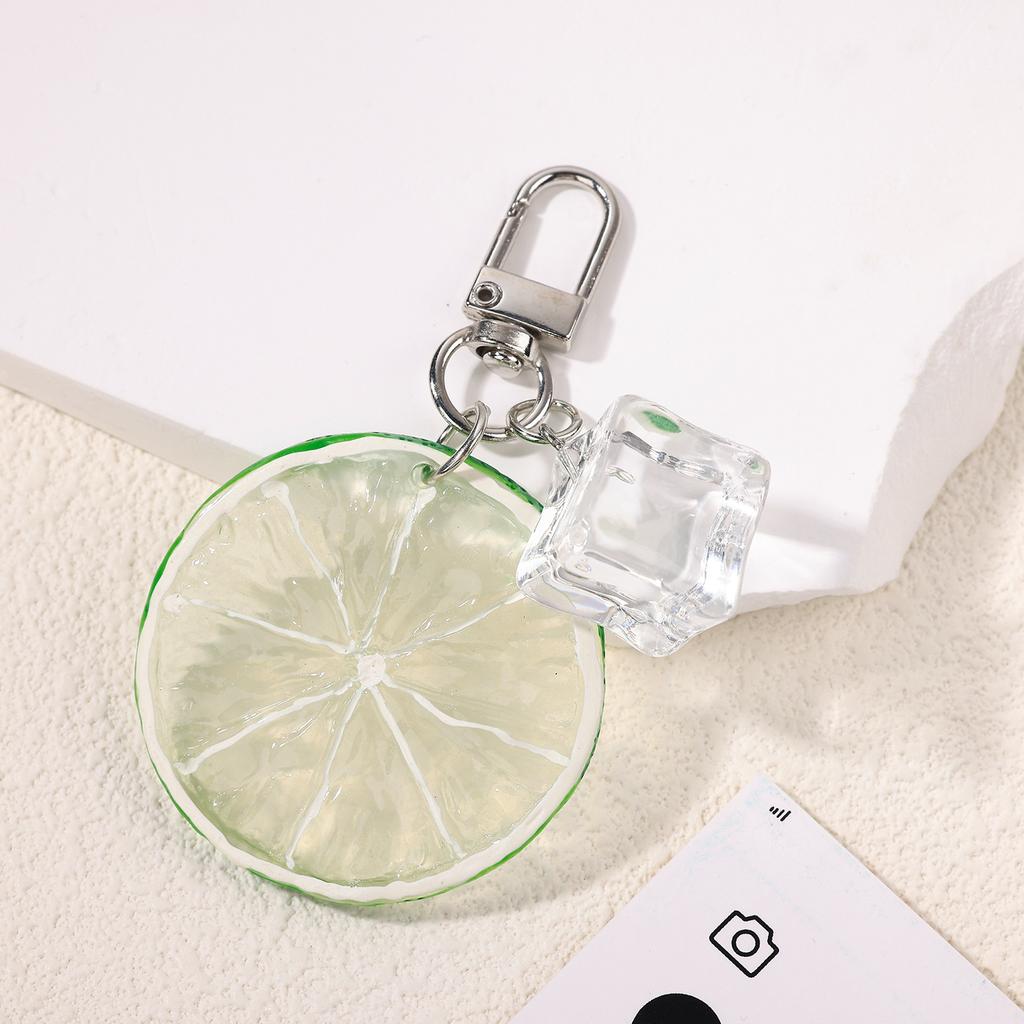Korean Version Acrylic Plate Fruit Keychain Summer Large Size Personalized Bag Pendant