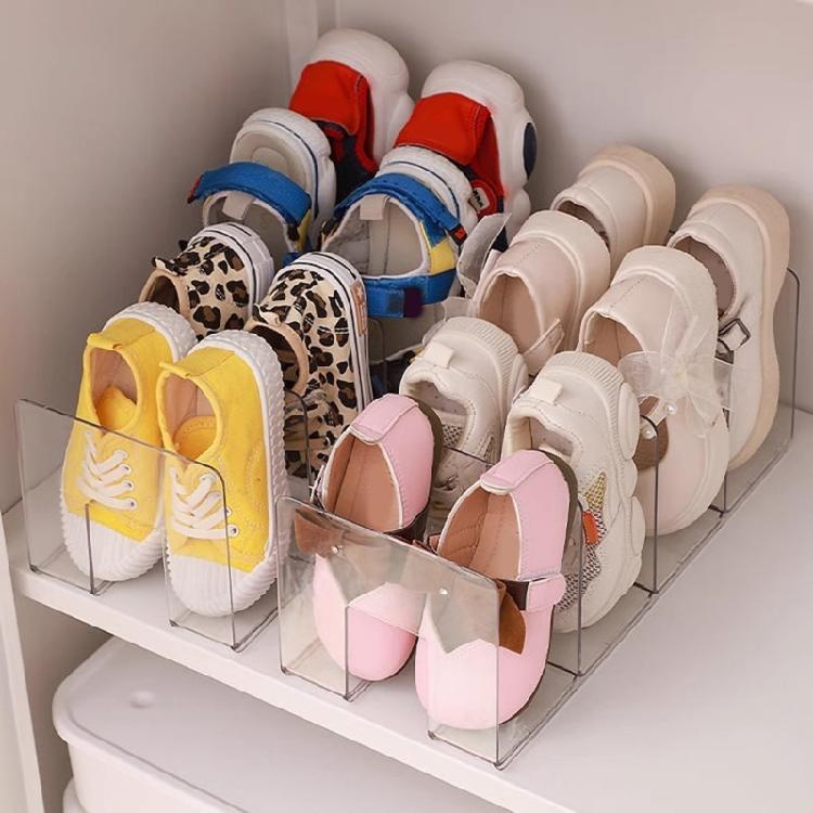 Vertical Shoe Rack For Children Adjustable Compartments Holds Multiple Pairs Efficiently