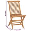 Chaises de jardin pliables - vidaXL - Bois de teck massif - Confortable et durable - Marron