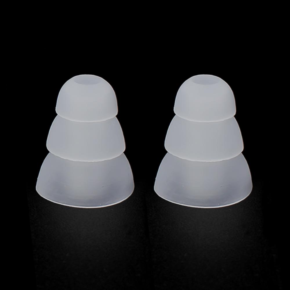 6Pcs Three Layer Silicone In-Ear Earphone Covers Cap Replacement Earbud Bud Tips Earbuds Eartips Earplug Ear Pads Cushion