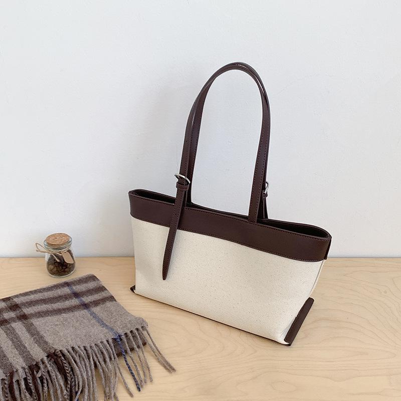 

Fashion Canvas Tote Shoulder Bag Luxury Designer Bags for Women Handbags Patchwork Top Handle Shopper Purses Bucket Bag