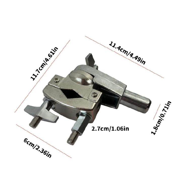 Multi Angle Adapter Bracket Adjustable Cymbal Stand Clamp Metal Drum Rack Clamp Percussion Parts for Drum Performances