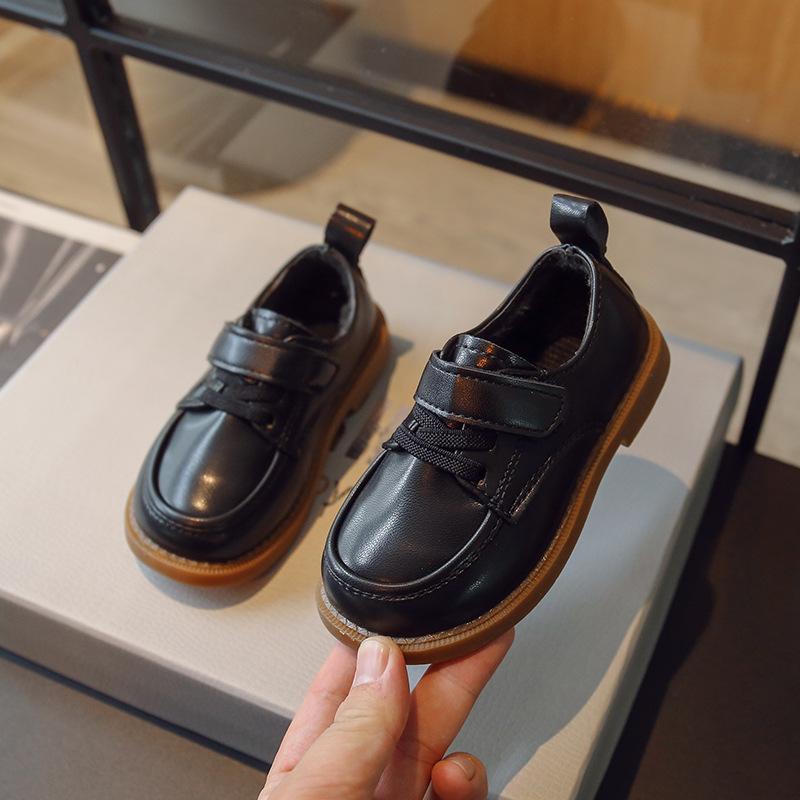 Kids Leather Shoe2024 Spring Autumn New British Leather Shoe Anti Slip Performance Shoes Boy Gril Kids Shoe Fashion Casual Shoes