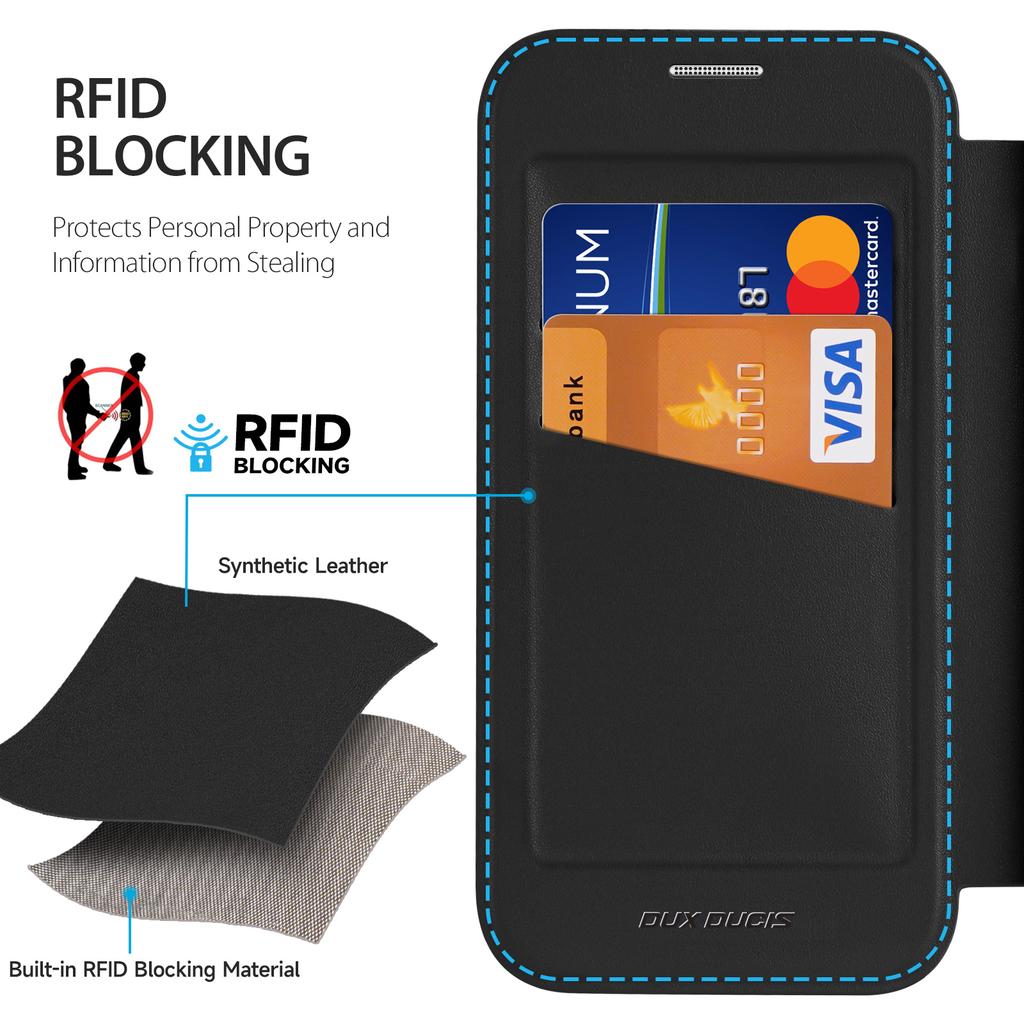 DUX DUCIS Skin X Pro for Samsung Galaxy A15 4G/A15 5G Leather Case Card Slots Flip Phone Cover
