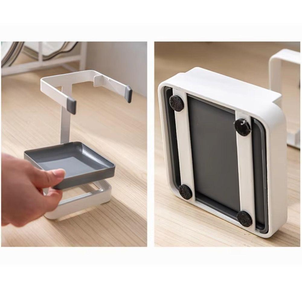 Multi-Function Pot Cover Shelf with Tray Pot Lid Organizer Rack Lid and Spoon Rest Holder  Mobile