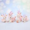 10cm Resin Deer Figurines for Fairy Garden DIY Fawn Sculpture Home Cake Party Decor Office Desk Ornament  Birthday Gift