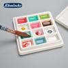 Shimingke 12-Grid Ceramic Palette with Lid - Easy To Clean for Oil and Watercolor Painting