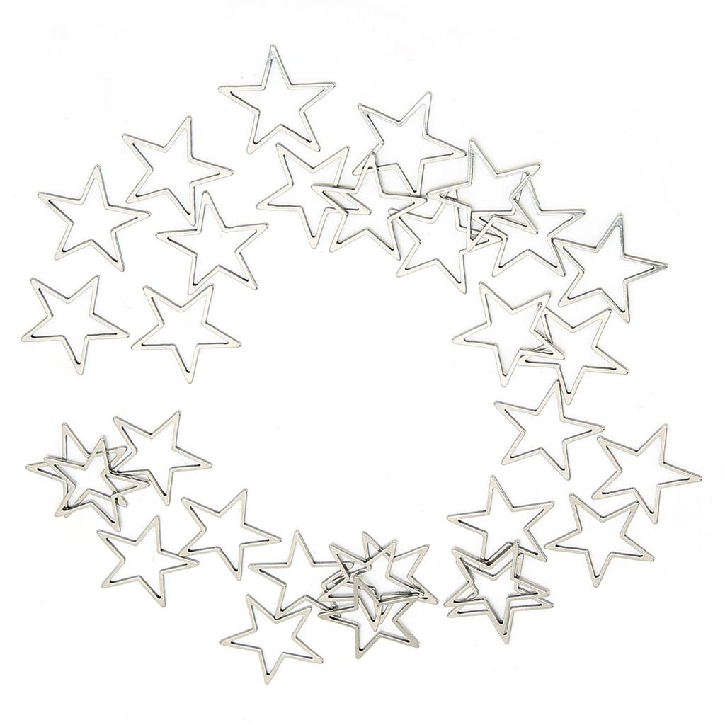 Jewelry Making Resin Craft Bezel Stainless Steel DIY Open Bezels Hollow Frame PendantStar Shape 30pcs S