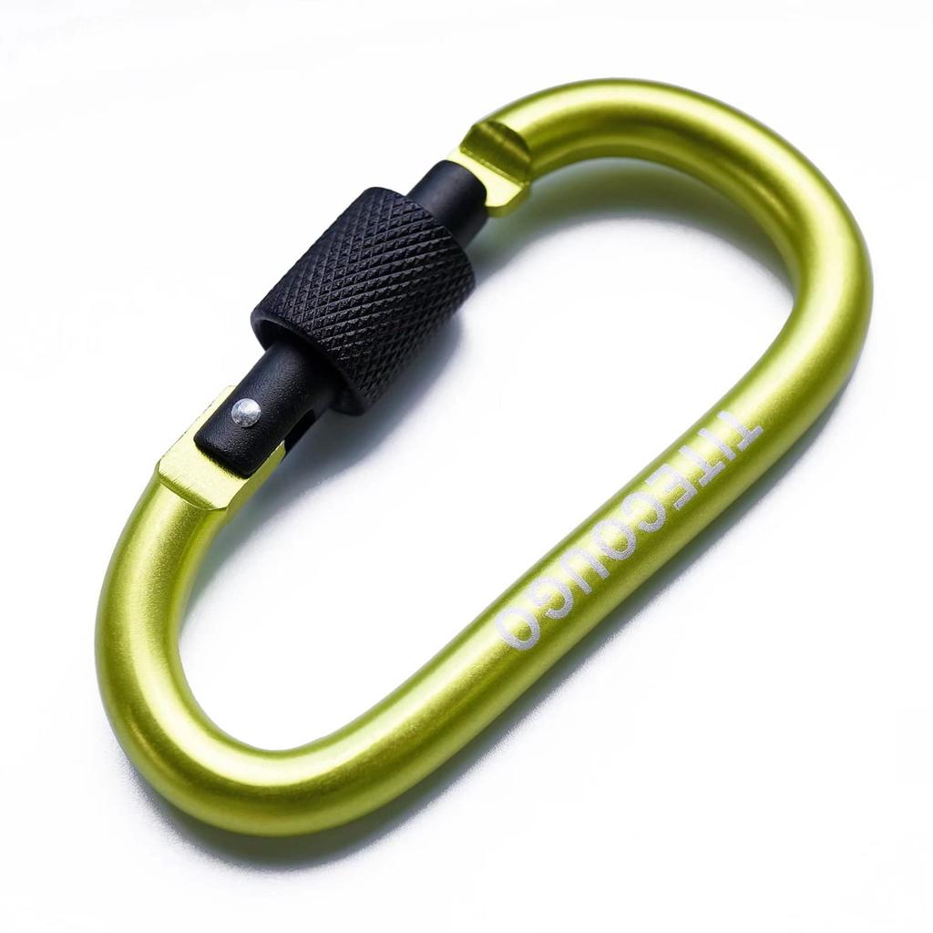 TITECOUGO Outdoor Carabiner Stylish Climbing Small Aluminum D Hook Sturdy