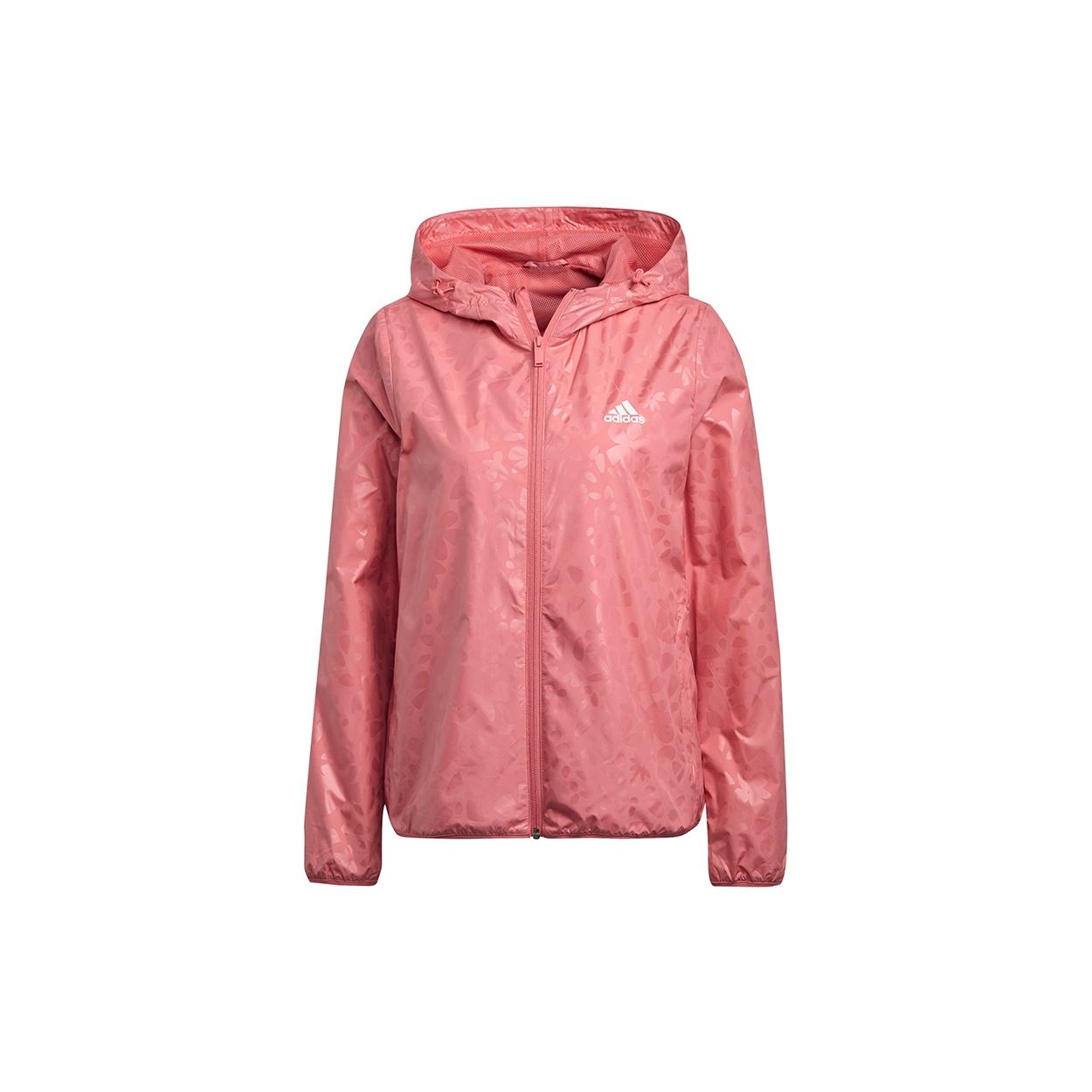 (WMNS) adidas Wb Aop W Flowers Printing Slim Fit Hooded Jacket Rose Red Women s GQ0617 M