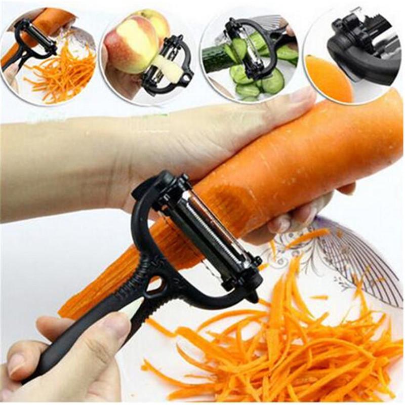 3 In1 Rotatable Vegetable Fruit 360 Degree Rotary Potato Peeler Cutter Planer Grater Kitchen Tools