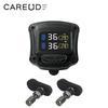 Careud TPMS Trådløst Motorcykel Dæktryk Overvågningssystem med 2 Interne/Eksterne Sensorer LED Display USB Opladning