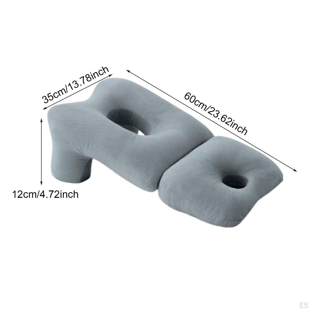 Face Down Pillow Home Massage Removable Cover, Versatile Soft Neck Support with Arm Hole for