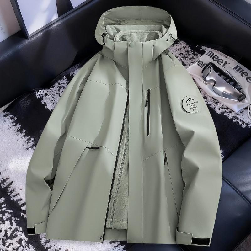 Unisex Winter Waterproof Windproof Outdoor Jacket With Removable Fleece Liner Hiking Camping Travel