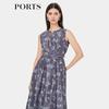 PORTS Women's Elegant Printed Sleeveless Dress